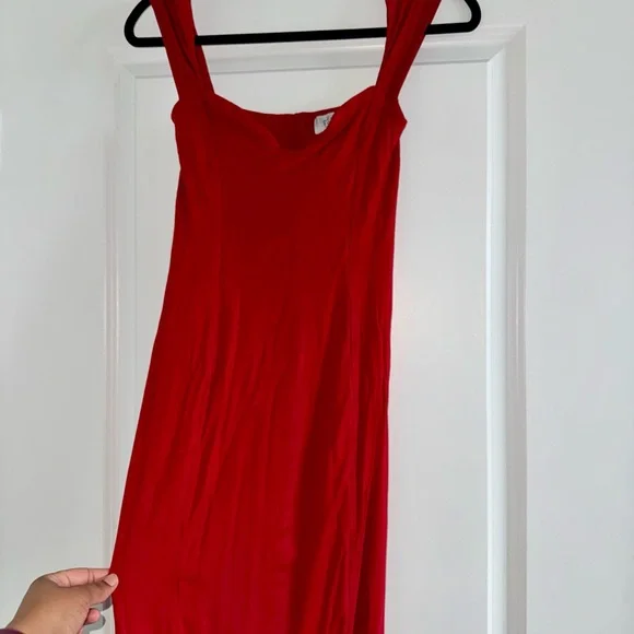Oh Polly Dolcezza Striking Red Midaxi Dress - Picture 6 of 9
